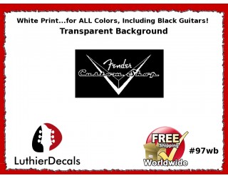 Fender Guitar Custom shop White Decal #97wb